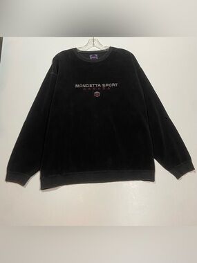 Vintage Mondetta Sport Canada Black Crewneck with Red Logo
